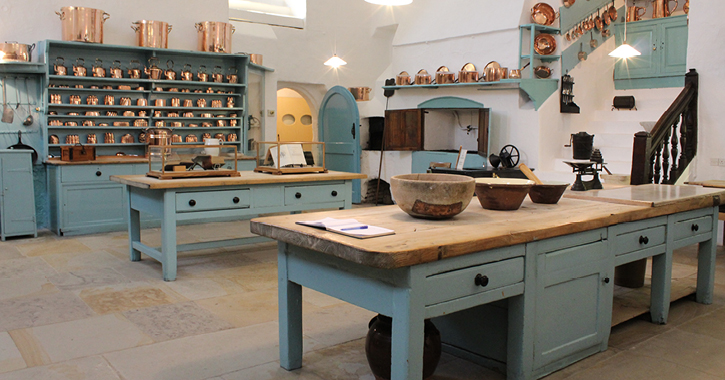 Raby Castle's old kitchen